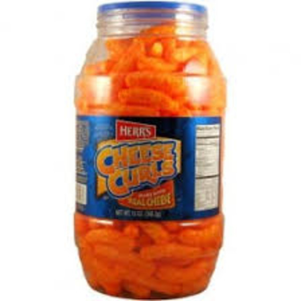 Herr’s – Cheese Curls Barrel -18 oz