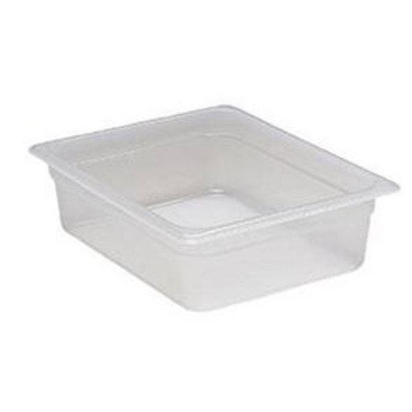 Food Pan, 1/2 size, 4″ deep, polypropylene, translucent, NSF